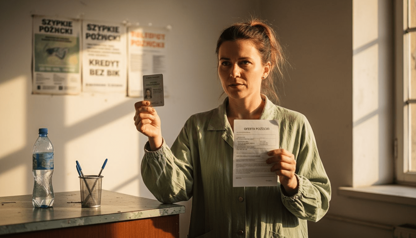 Kobieta czeka na decyzję w sprawie pożyczki pozabankowej.