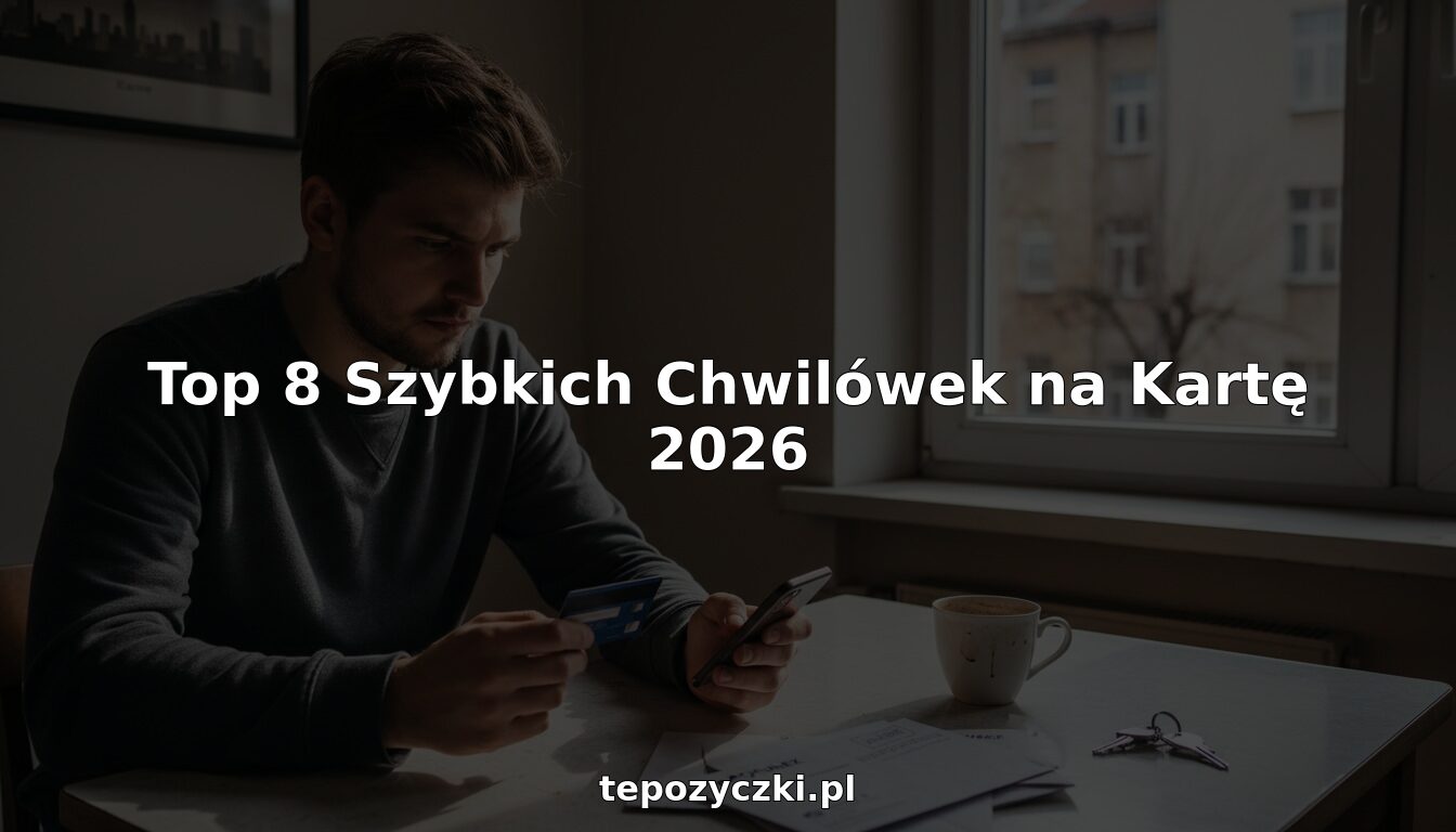 Młody mężczyzna siedzi przy kuchennym stole i korzysta ze smartfona oraz karty debetowej.