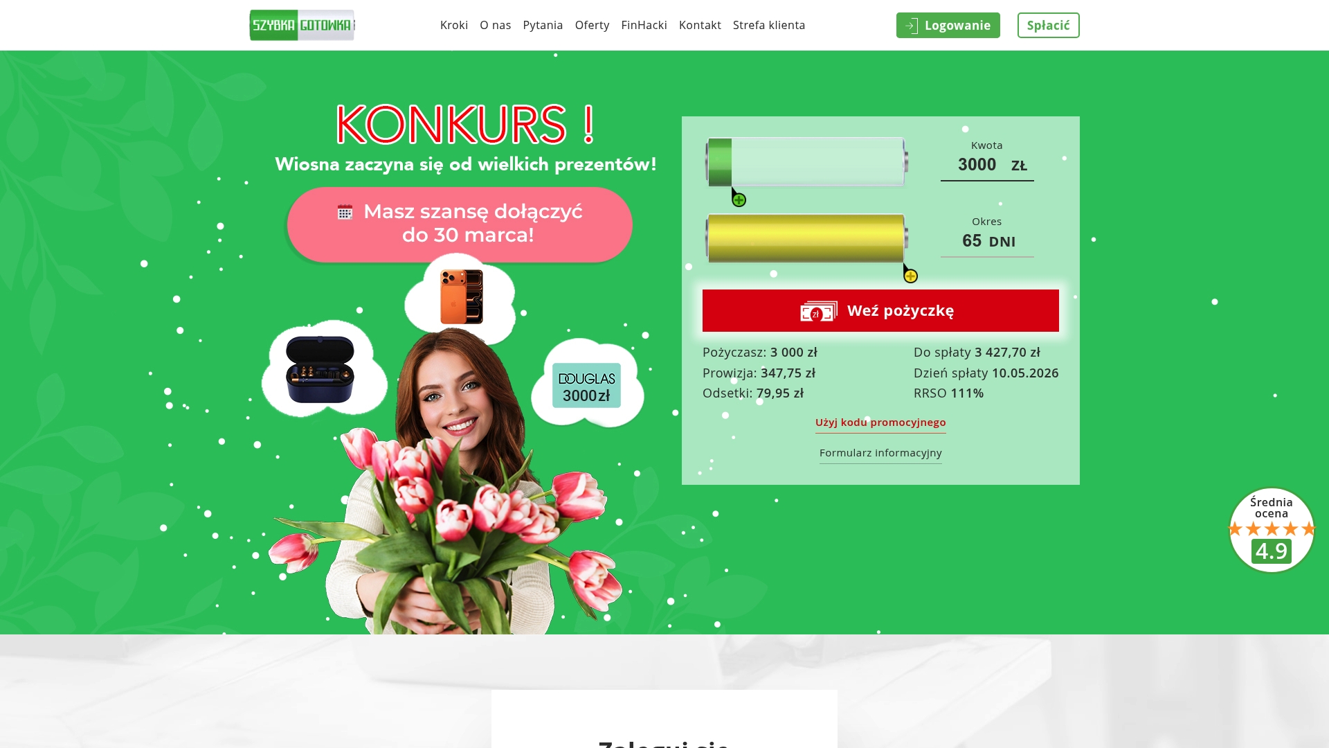 Aplikacja mobilna Szybka Gotówka