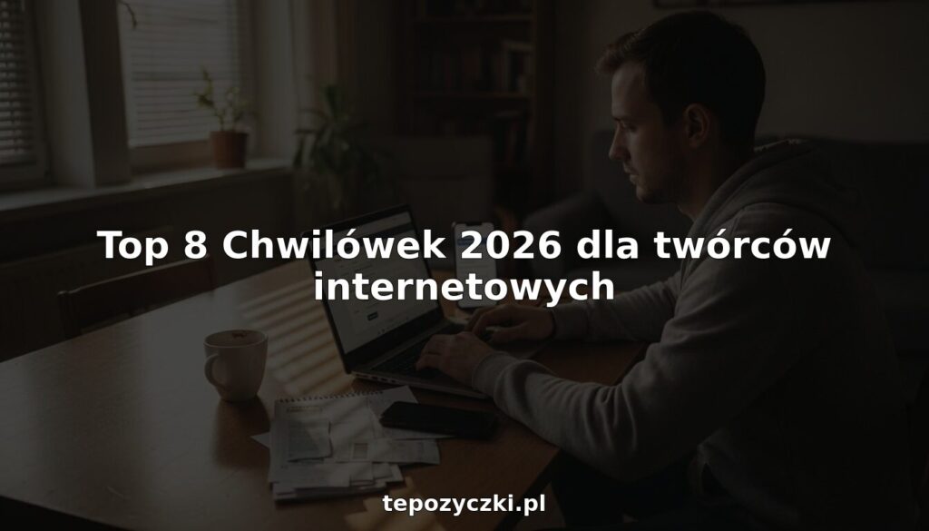 Twórca internetowy składa wniosek o szybką pożyczkę bez wychodzenia z domu