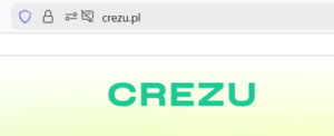 Symbol bezpiecznego połączenia szyfrowanego SSL przy adresie internetowym w przeglądarce na stronie brokera.