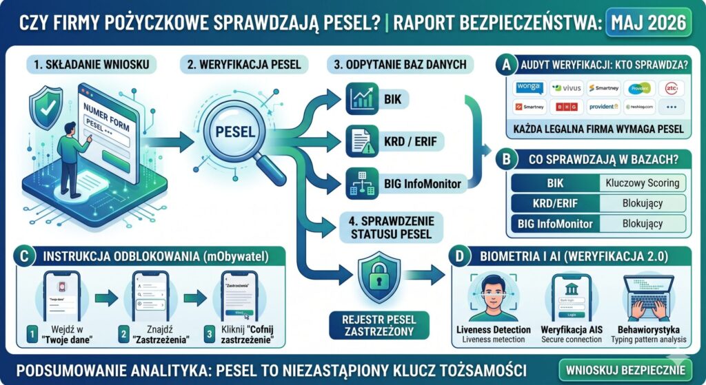Czy firmy pożyczkowe sprawdzają PESEL -Przeanalizowałem procedury i bazy dłużników