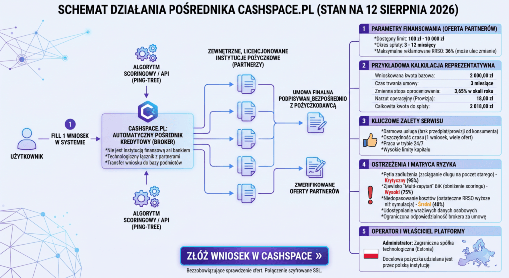 Cashspace.pl (sierpień 2026): Moja szczera opinia, test algorytmu i audyt ukrytych opłat