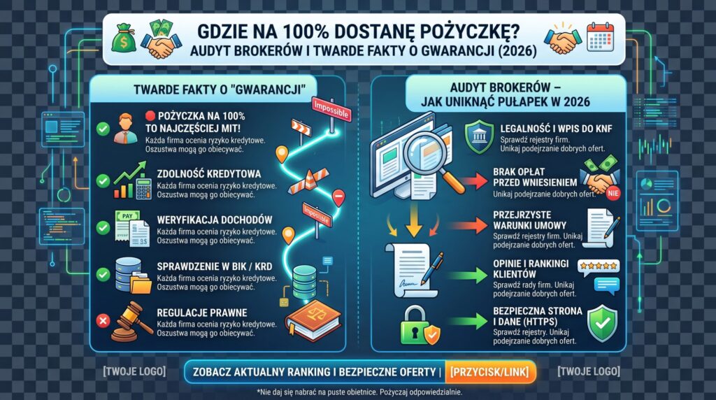 Gdzie na 100% dostanę pożyczkę Audyt brokerów i twarde fakty o gwarancji (2026)